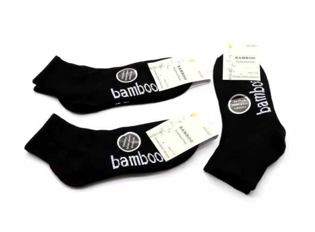 Quarter Length Sports Athletic Socks Unisex Cushion Bamboo Ankle Sock 6 Pairs