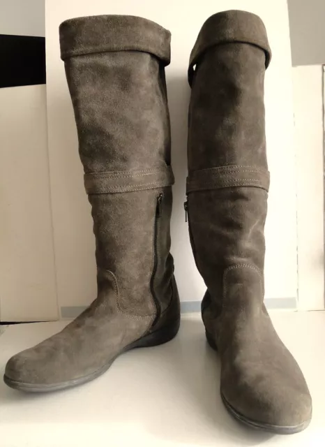 BOTTES Femme MODULABLES ( en Bottines ) Beige  Point. 41 daim ( Oxyane )