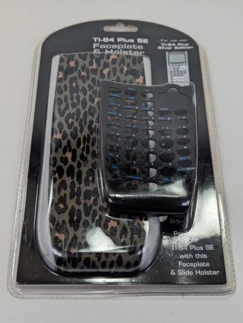 TI-84 Plus SE Leopard Print Faceplate & Holster Smooth Talk 51429 New Sealed