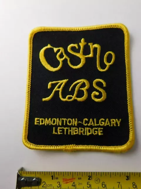 Casino Abs Vintage Patch Badge Edmonton Calgary Lethbridge Canada Souvenir