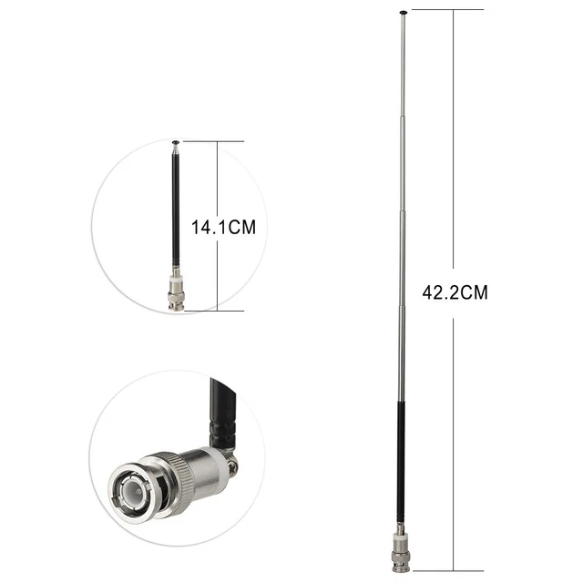 TELESCOPIC ANTENNAS REPLACEMENT BNC Connector for Portable Radio