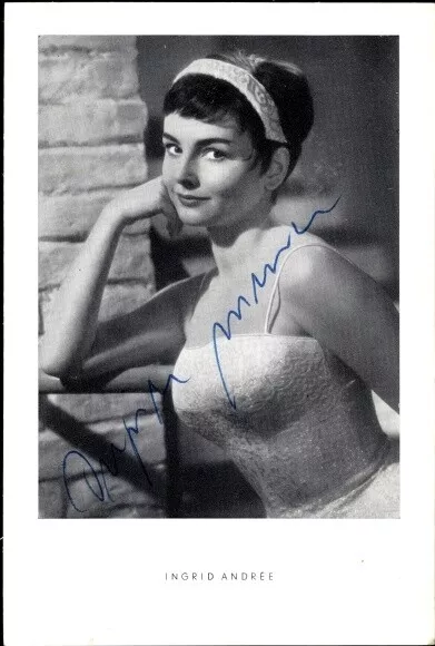 Ak Schauspielerin Ingrid Andree, Portrait, Autogramm - 3953595