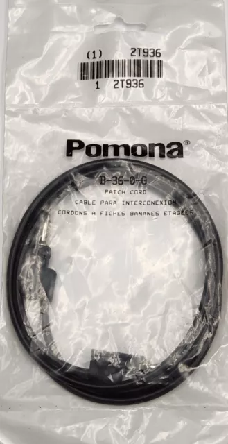 Pomona B-36-0-G Banana Plug Patch Cord 36"