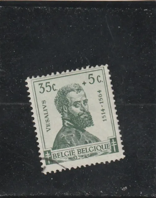 L6003 BELGIQUE timbre Y&T N° 594 de 1942 " Dr André Vesale " Oblitéré