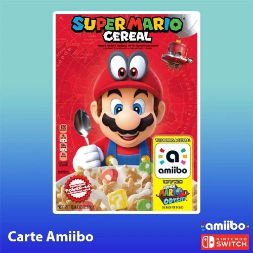 Carte Amiibo - Super Mario Cereal - Super Mario Odyssey - Switch