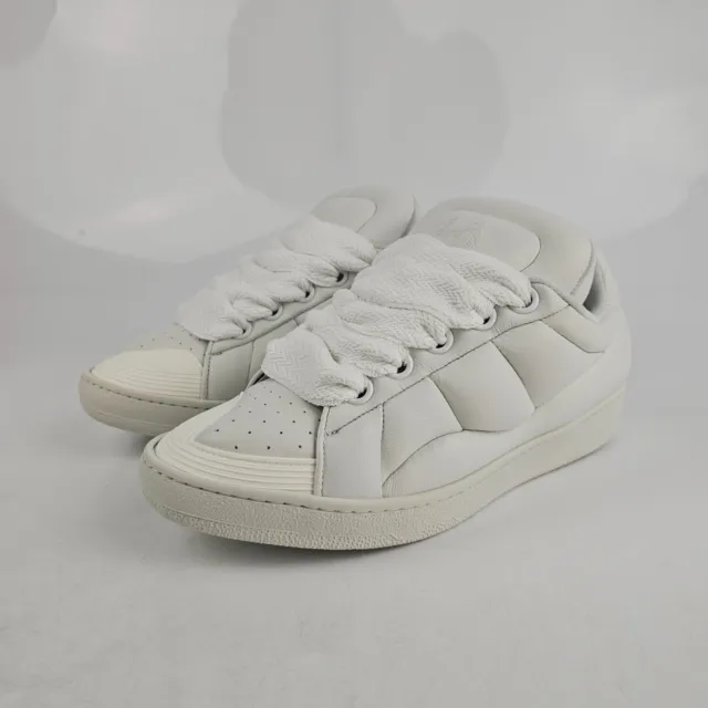 Lanvin Curb XL Men's White Leather Low Top Sneakers New