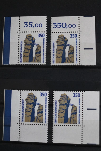 K-7-2, Bund BRD DS SWK 1989 MiNr. 1407 - 350 PF - alle 4 Ecken E1-E4 postfrisch