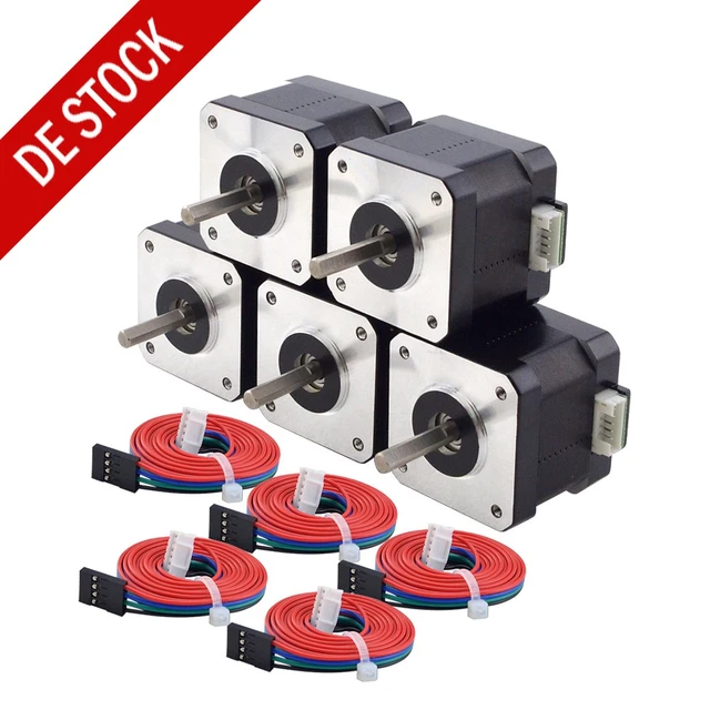 Electrely 6 Stück Bipolare Schrittmotor Kabel 1M HX2.54 Führen Kabel