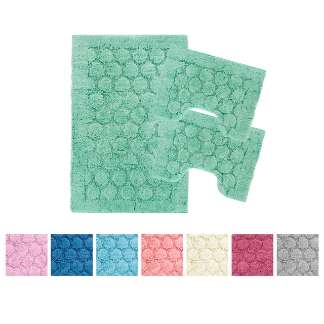 Set 3 Tappetini Bagno Antiscivolo &ndash; Per Doccia, Bidet E Water &ndash; Colori Vivaci E Materiale Gommato Morbido