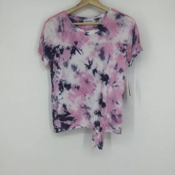 Ten Sixty Sherman Pink Tee Girls Size Medium Tie-Dye T-Shirt Purple Short Sleeve