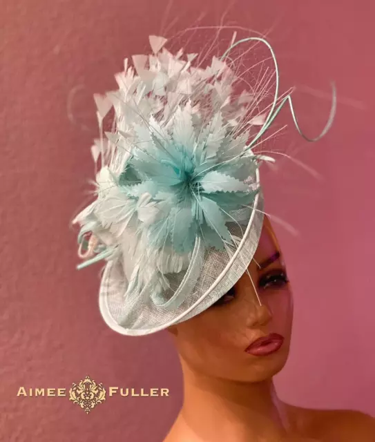 Kentucky Derby Fascinator Mint Green Royal Ascot Hat Cocktail Melbourne Cup Hat