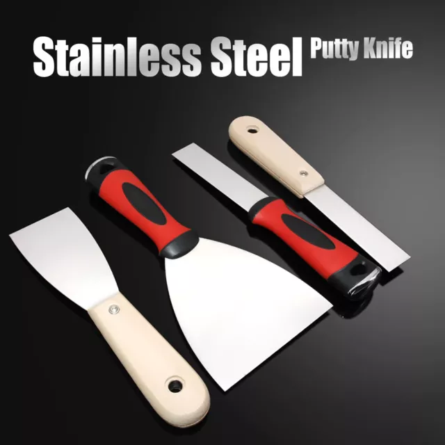 1Pcs Putty Knife 1"-6" Inch Stainless Steel Flexible Drywall Joint Paint Scraper