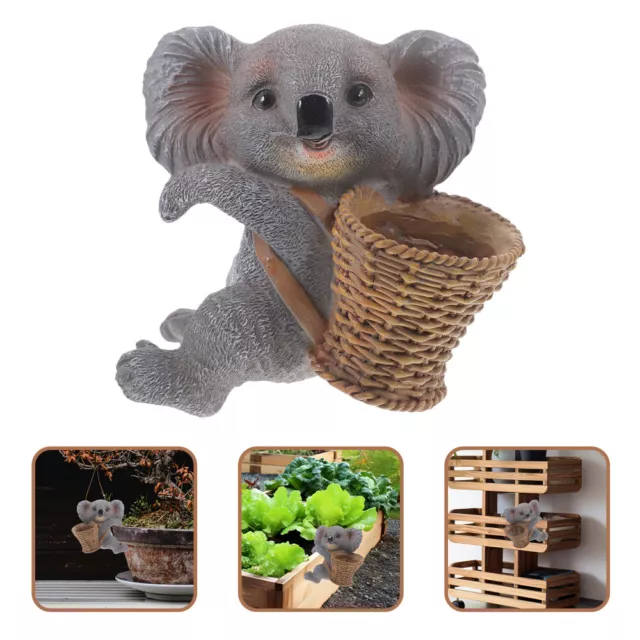 Decoraciones colgantes de maceta de koala para pecera doméstica