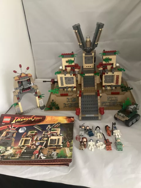 LEGO 7627 Indiana Jones Tempio del Teschio di Cristallo Completo + Istruzioni