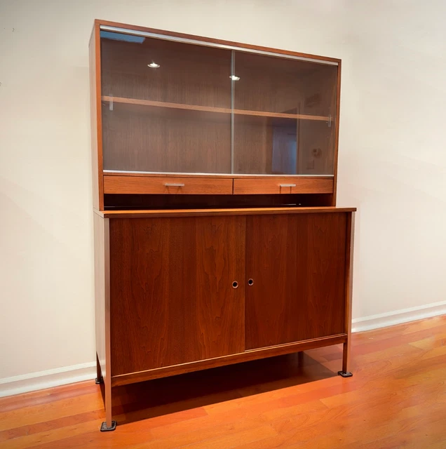 MCM Paul McCobb for Calvin Walnut Sideboard with Hutch