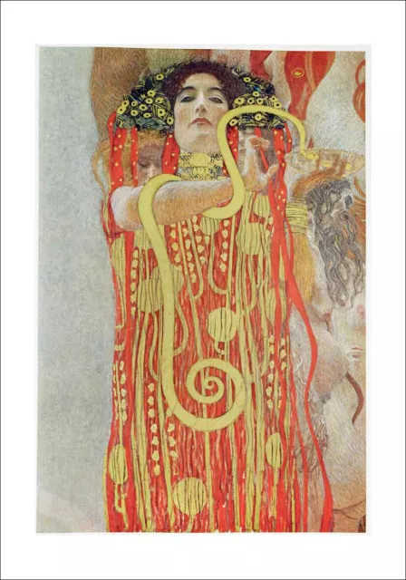 Klimt Hygieia classic fine art giclee print poster gallery wall art WITH BORDER