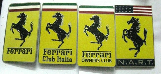 Badge Voiture - Ferrari Propriétaires Club / Nart / Italia Ensemble De 4PCS
