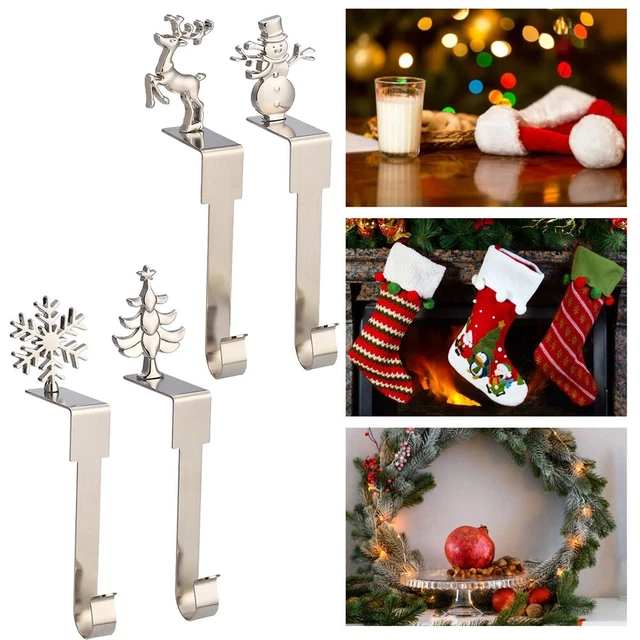 Jetec 8 Pièces Crochets de Support de Bas de Noël en Acrylique