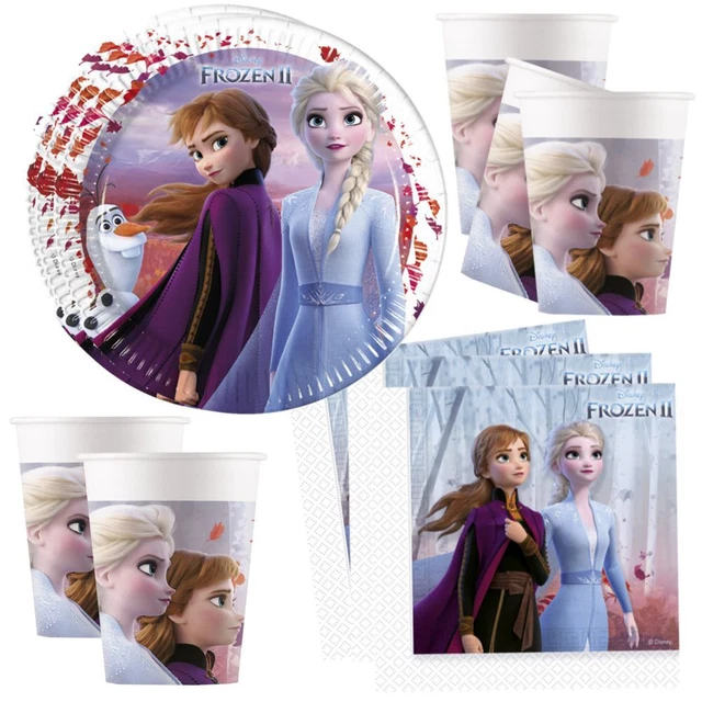 Fiesta Set para 8 Personas Einweg-Geschirr Disney Eiskönigin Frozen