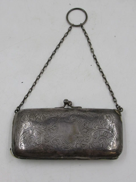 Antiguo ayudante memoria EPNS carcasa grabada en metal coleccionable T2670 AC83