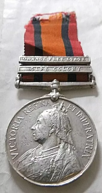 2 Clasp Qsa Queens South Africa Medal Pte A Huckins 1St Oxford Light Infantry