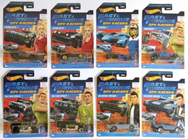 Hot Wheels Fast & Furious Spy Racers Lotto 8 Modellini GNN29