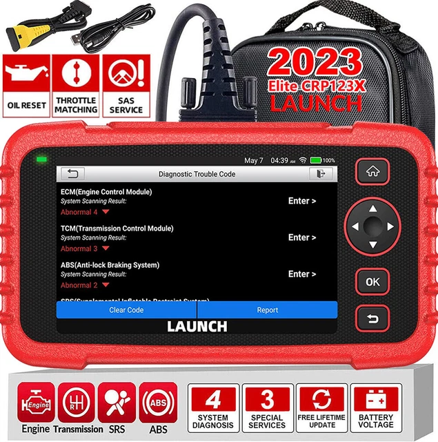 LAUNCH X431 CRP123X OBD2 Scanner Strumento Diagnostico Auto ABS SRS Motore SAS