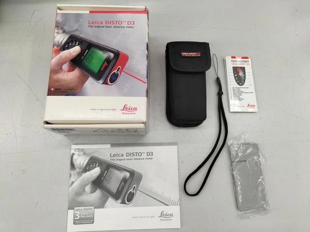 Leica Disto D3 Laser Distance Meter Model w/Case Box