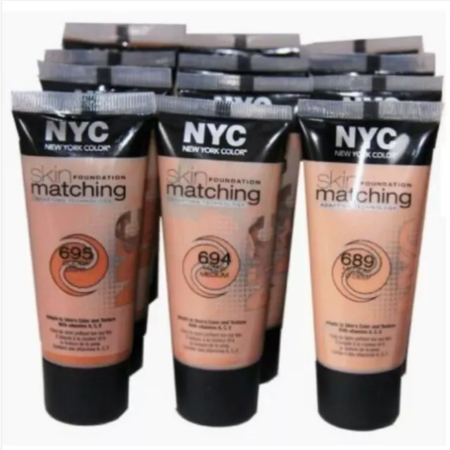 NYC skin matching foundation Various shades