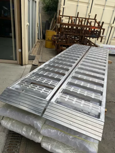 6.0 T Flat Bar Alloy Loading Ramps - Serrated Edges 4.2 m long