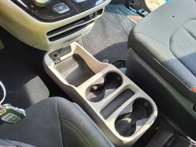 Used Front Lower Center Console fits  2018 Chrysler Pacifica floor w o retractab