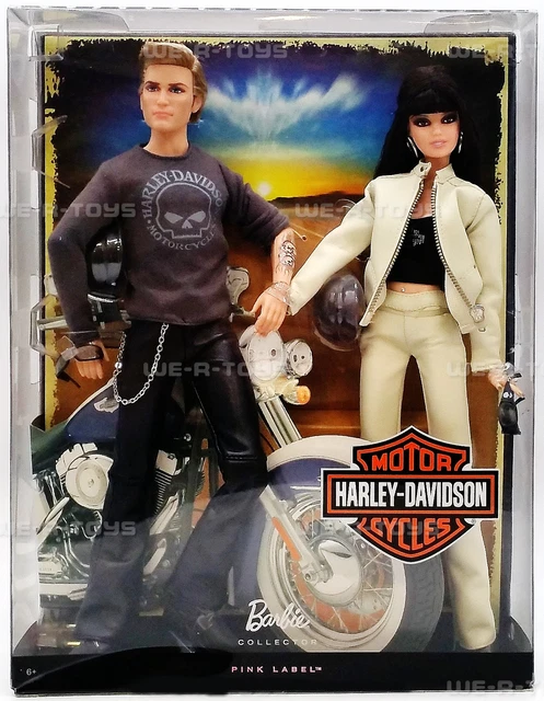 HARLEY DAVIDSON MOTOR CYCLES Barbie and Ken Dolls Pink Label 2009