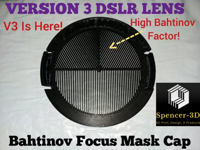 86mm Thread DSLR Camera Lense Bahtinov Mask CAP (VERSION THREE MODEL)