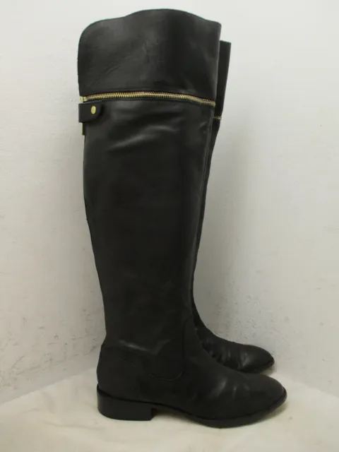 Vince Camuto Sabal Black Leather Tall Above Knee Womens Boots Size 10 M