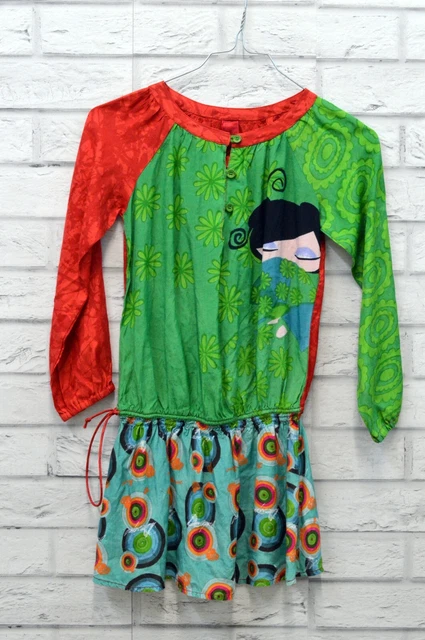 Vestito Bimba Desigual Abito Dress Kids Taglia 4 5 Anni Bambina Ragazza Floreale
