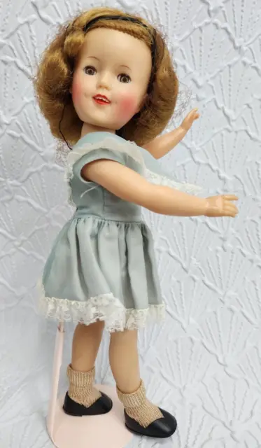 Vtg 1950's SHIRLEY TEMPLE Ideal ST12 doll rooted hair, sleep eyes FREE SHIP