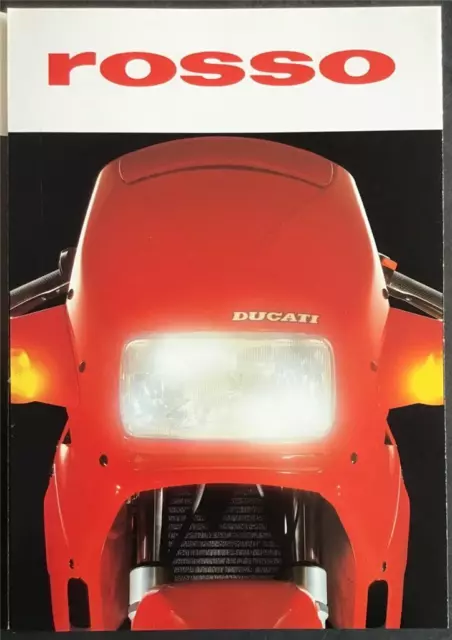 DUCATI 900ie Motorcycle Sales Brochure c1991 English/Italian 2