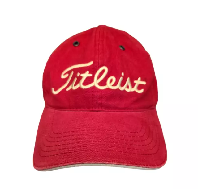 Titleist Hat Strapback Crimson Red 983 Series Cap Golf Titanium - Dad Style