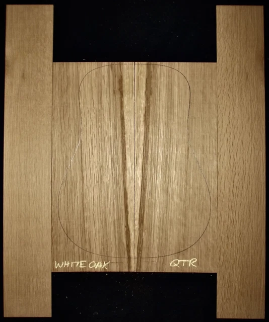 GUITAR LUTHIER TONEWOOD FIGURED QTR WHITE OAK Acoustic backs sides SET