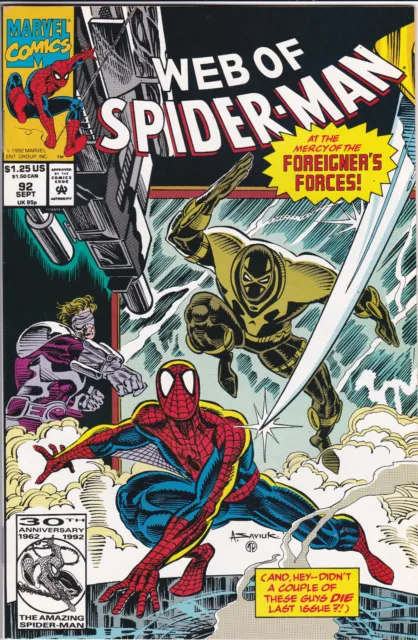 Web of Spider-Man #92 Vol. 1 (1985-1998, 2012)Marvel Comics,High Grade,Direct