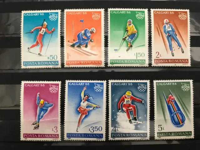Romania / Rumänien 1988 / Olympics / Winter Olympia Calgary / Mnh Set Very Fine
