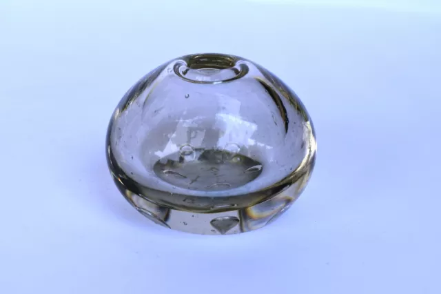 Vintage Glass Paperweight Pen Holder Ball Shape Desktop Item Decorative Collecti