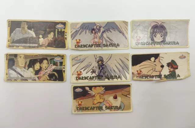Spirited Away anime Cardcaptor Sakura Chewing / Bubble Gum Stickers 7 pcs