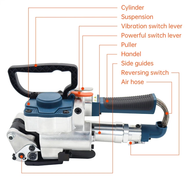 Pneumatic Strapping Machine Held Banding Tools For 13-19MM PP PET Straps B-19