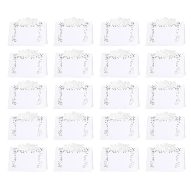 Marque-Places Vierges - Lot De 100 Avec Marqueur - Cadre Doré - Pour Mariage, Anniversaire, Fête