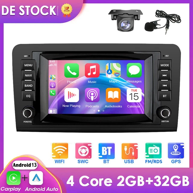 32G Android 13 Carplay Autoradio GPS RDS KAM per Mercedes ML/GL Classe W164 X164