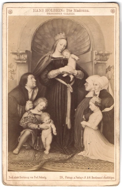 Fotografie F. Brockmann, München, Gemälde Die Madonna, Foto nach Orig. von Hans