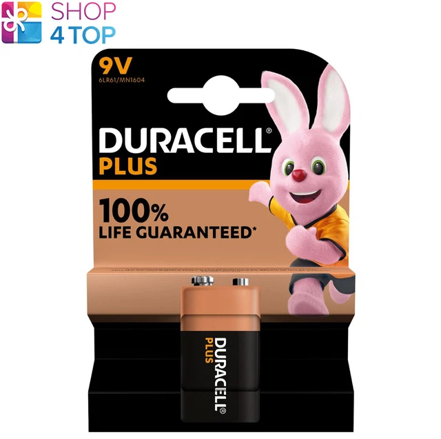 DURACELL PLUS 9V Alkaline Battery 6Lr61 Mn1604 Eblock Transistor 2027 ...