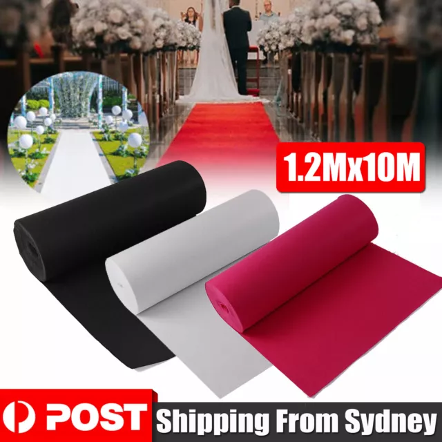 1.2Mx 10M White Red Carpet Aisle Runner Wedding Party Event Decoration Mats Rugs