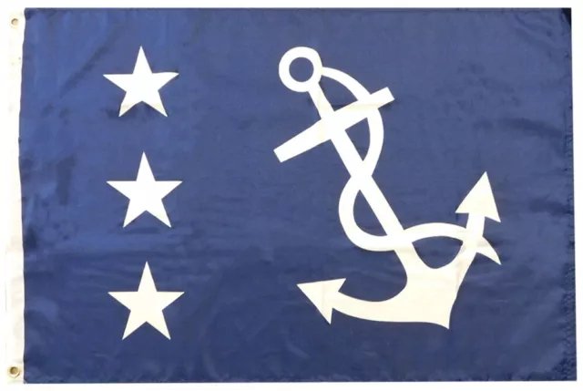 2X3 US Yacht Club Past Commodore Blue 100D Woven Poly Nylon Flag 2'x3' Banner